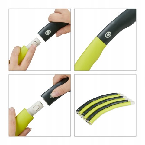 Hula hop z wypustkami Relaxdays 98 cm szary