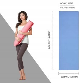 MATA GIMNASTYCZNA DO ĆWICZEŃ JOGI PILATESU FITNESS 183x61 CM