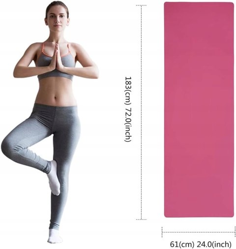 Mata do jogi antypoślizgowa Oak & Tea 183 x 61 x 0,6 cm