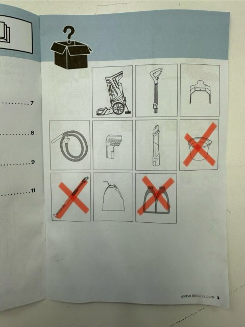 Odkurzacz piorący Bissell 1858N ProHeat X2 Revolution 800 W czerwony