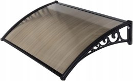 VERDELOOK daszek nad drzwi poliwęglanowy, 100 x 80 cm, dymna czerń