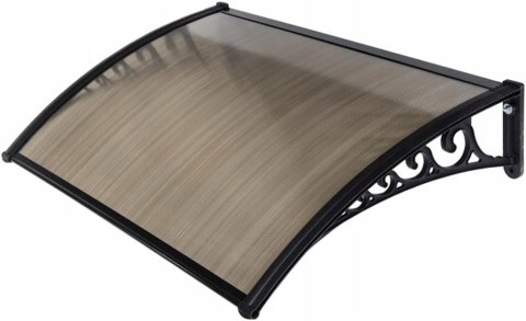 VERDELOOK daszek nad drzwi poliwęglanowy, 100 x 80 cm, dymna czerń