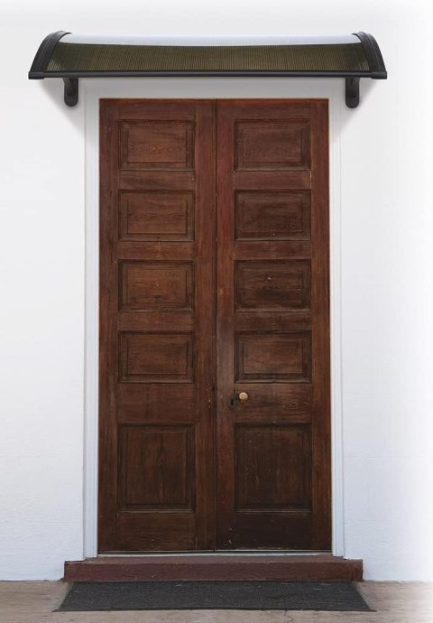 VERDELOOK daszek nad drzwi poliwęglanowy, 100 x 80 cm, dymna czerń