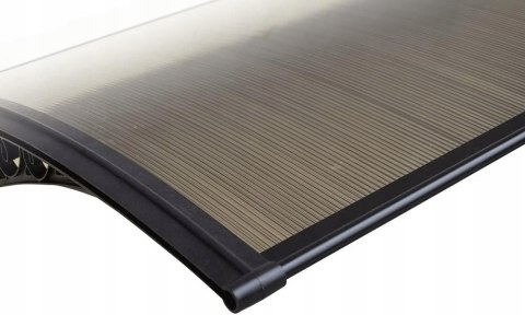 VERDELOOK daszek nad drzwi poliwęglanowy, 100 x 80 cm, dymna czerń