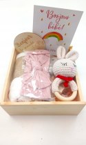 Zestaw upominkowy na narodziny dziecka Wyprawka baby shower Pudełko