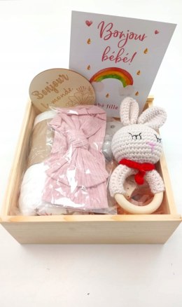 Zestaw upominkowy na narodziny dziecka Wyprawka baby shower Pudełko