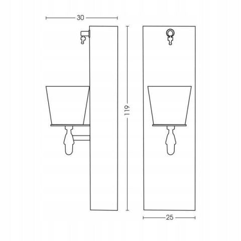 Fontanna ścienna ogrodowa z kranem BEL-FER 42/PRT.2