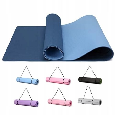 Good Nite Yoga Mat Exercise Fitness 6mm Mat Extra Thick Non-Slip Training M