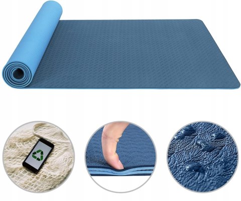 Good Nite Yoga Mat Exercise Fitness 6mm Mat Extra Thick Non-Slip Training M