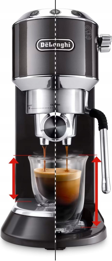 Kolbowy ekspres ciśnieniowy De'Longhi EC885.GY 1300 W srebrny/szary