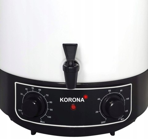 Korona Dozownik PODGRZEWACZ GOTOWANIE Biały 27L 1800W