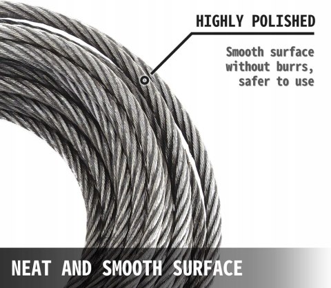 Stalowa linka do wyciągarki Mophorn 1,9 cm x 1,5 m