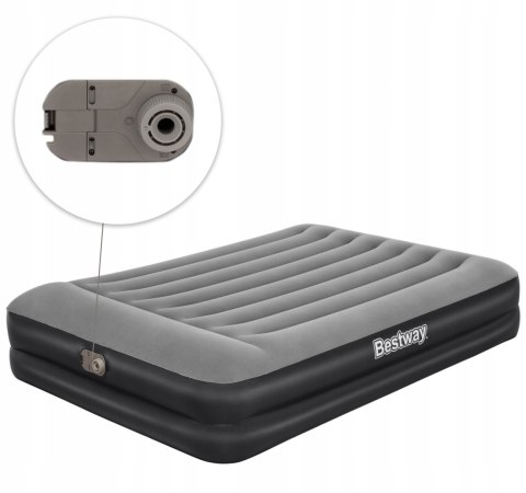 Materac dwuosobowy Bestway 203 x 152 x 46 cm szary