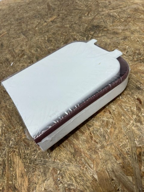 Składany kosz na śmieci wiszący 9L biało-brązowy