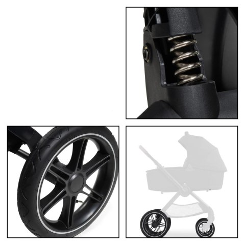 Wózek spacerowy hauck 2w1 z gumowymi oponami Walk N Care Set do 22 kg
