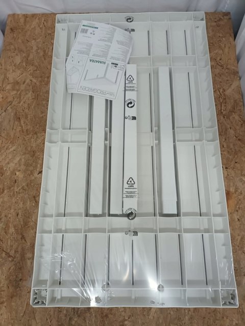 Dmora Sanremo Zestaw ogrodowy stół + 4 ławki biały tworzywo sztuczne