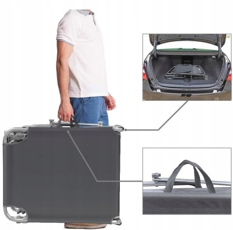 Leżak metal szary Vounot