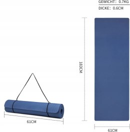 Mata gimnastyczna goodnite 183 x 61 cm niebieski