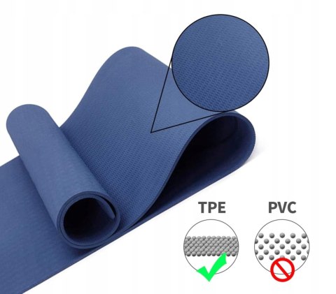 Mata gimnastyczna goodnite 183 x 61 cm niebieski