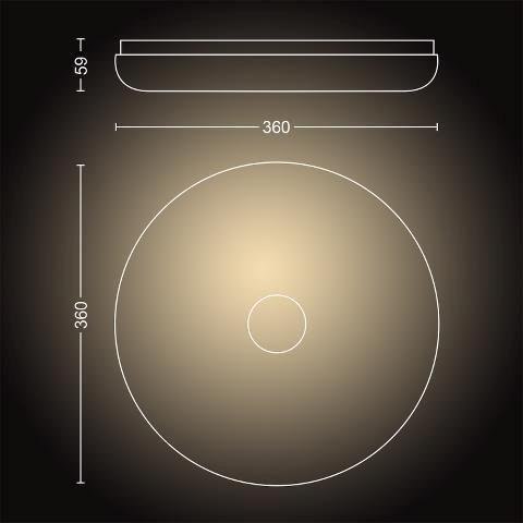 Plafon Lampa sufitowa łazienkowa Struana Philips + Bezprzewodowy regulator