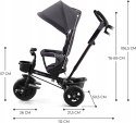 ROWEREK TRÓJKOŁOWY KinderKraft obrotowy AVEO Grey