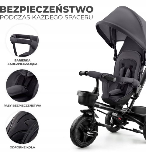 ROWEREK TRÓJKOŁOWY KinderKraft obrotowy AVEO Grey