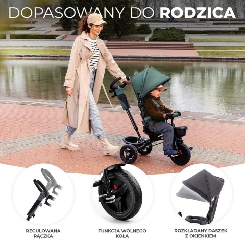ROWEREK TRÓJKOŁOWY KinderKraft obrotowy AVEO Grey