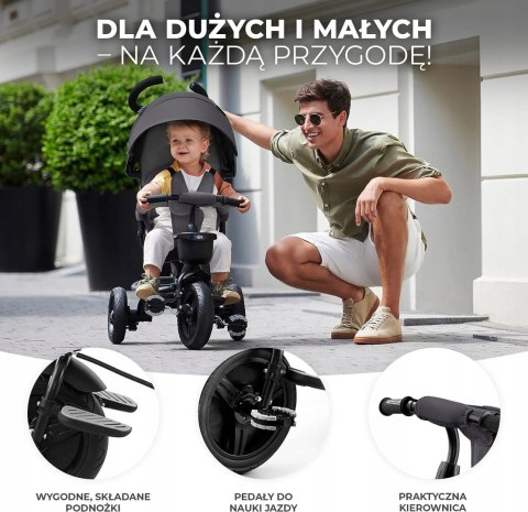 ROWEREK TRÓJKOŁOWY KinderKraft obrotowy AVEO Grey