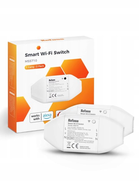 Refoss WLAN Schalter inteligentny przełącznik Alexa, Google Home, DIY 2szt