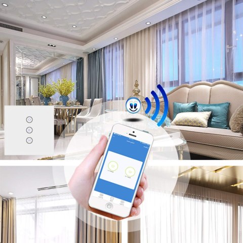 Jinvoo Bezprzewodowy przełącznik dotykowy Zasłony Smart