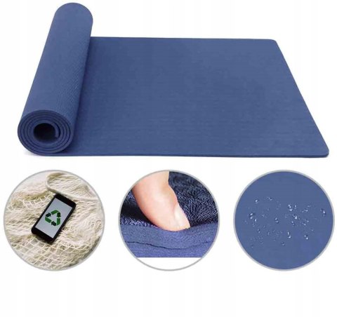 Mata gimnastyczna goodnite 183 x 61 cm niebieski