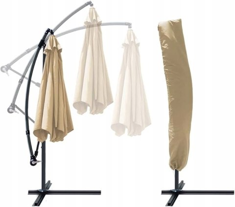 Parasol z wysięgnikiem Vounot beżowy 300 x 250cm