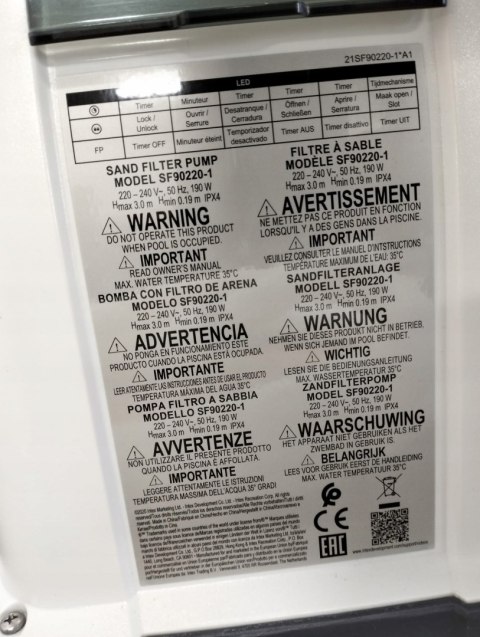 Pompa piaskowa 4000 l/h INTEX