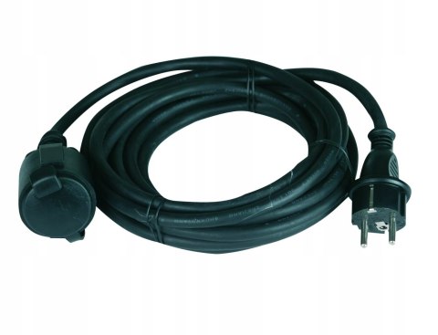 Przedłużacz pojedynczy Unitec 5 m 1 szt. gniazd czarny