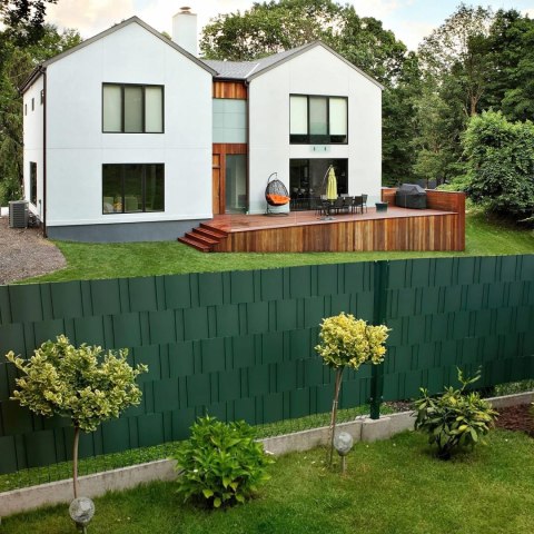 TLSUNNY Taśma maskująca z PCW do ogrodzenia szary