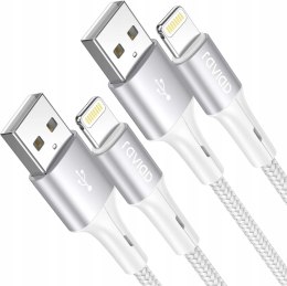 2x Kabel RAVIAD USB - Apple Lightning 3 m biały