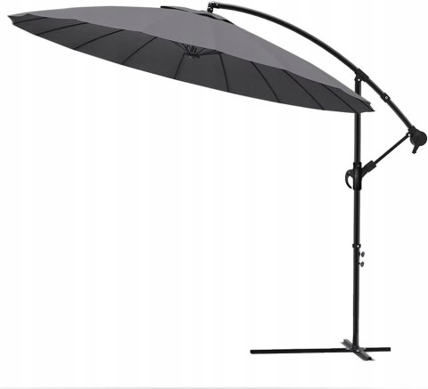 Parasol z wysięgnikiem Vounot szary 300 x 250cm