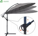 Parasol z wysięgnikiem Vounot szary 300 x 250cm