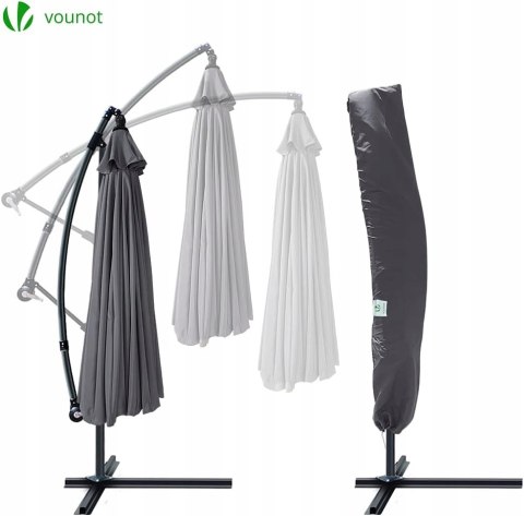 Parasol z wysięgnikiem Vounot szary 300 x 250cm