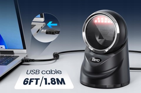 Przewodowy czytnik kodów Tera Pro 2D QR