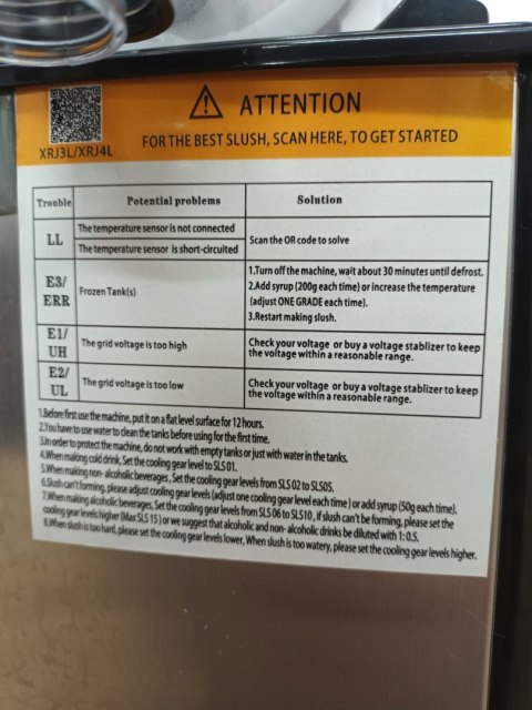 VEVOR Slushy Maker 3L Komercyjna Maszyna Do Napojów Do Lodziarni I Kawiarni