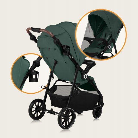 Wózek Spacerowy Lekki Składany do 22 kg Lionelo LO-EMMA ONE GREEN FOREST