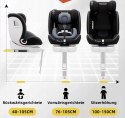 AP03 Fotelik Samochodowy dla niemowląt 360° ISOFIX