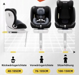 AP03 Fotelik Samochodowy dla niemowląt 360° ISOFIX