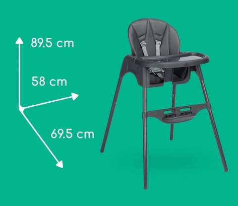 Bebeconfort Meely Plus Krzesełko do karmienia 2w1 GRAPHITE