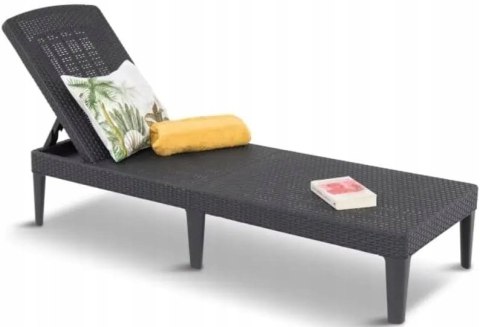Leżak Ogrodowy Allibert Jaipur Grafitowy/Szary