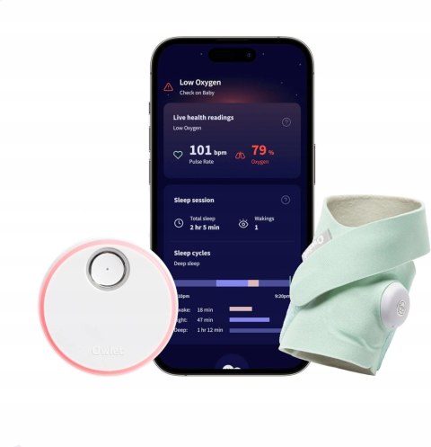 Owlet Dream Sock inteligentny monitor dla niemowląt zielony