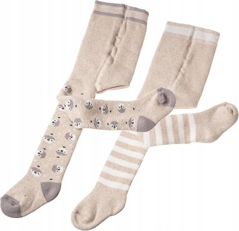 2 szt. Rajstopy dziecięce Beżowe 62-68 Jacob's