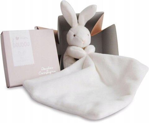 Doudou and Company - Doudou Lapin chusterze - White - Flower Box - 303