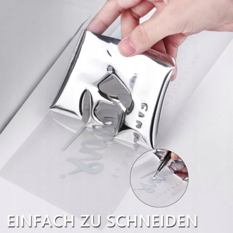 NANAPLUMS Folia do plotera tekstylna 30.5cm x 1.5m srebrny